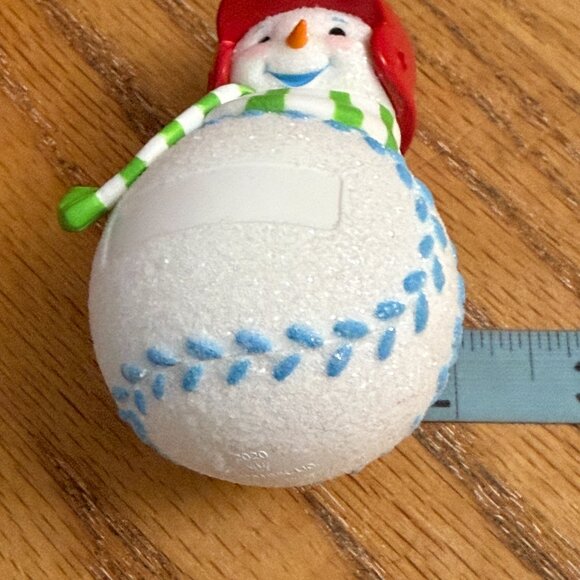 Hallmark Keepsake Ornament Baseball Snowman Personalize 2020 - Picture 9 of 9